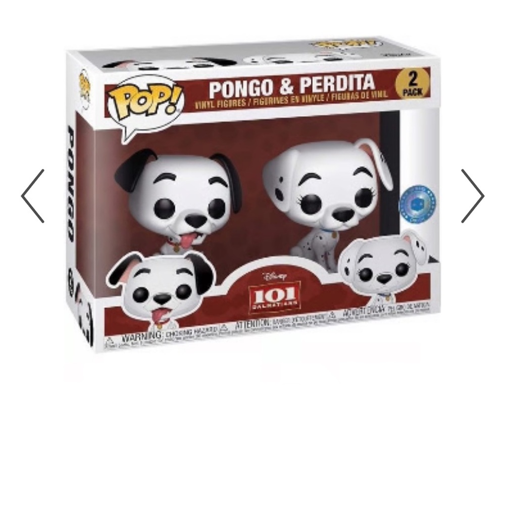 Funko Pop! Disney 101 Dalmations Pongo and Perdita PIAB Exclusive 2 Pack